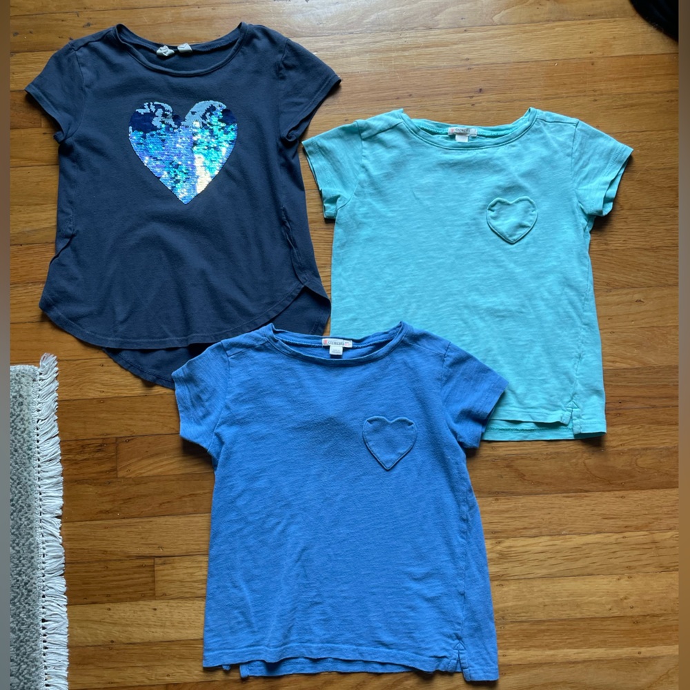 Bundle of blue heart tees